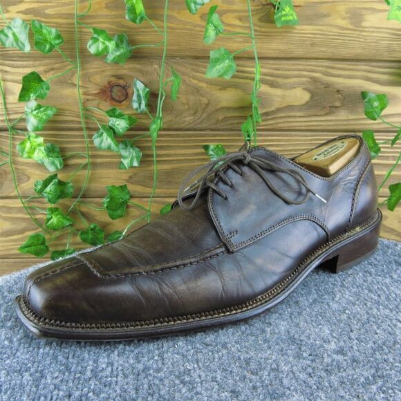 Mercanti Fiorentini  Men Derby Oxfords Shoes‎ Sz 13 Medium Brown Leather Lace Up - Picture 1 of 10
